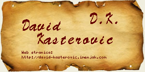 David Kašterović vizit kartica